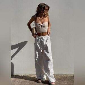 Princess Polly Size 0 Brunie Pants White